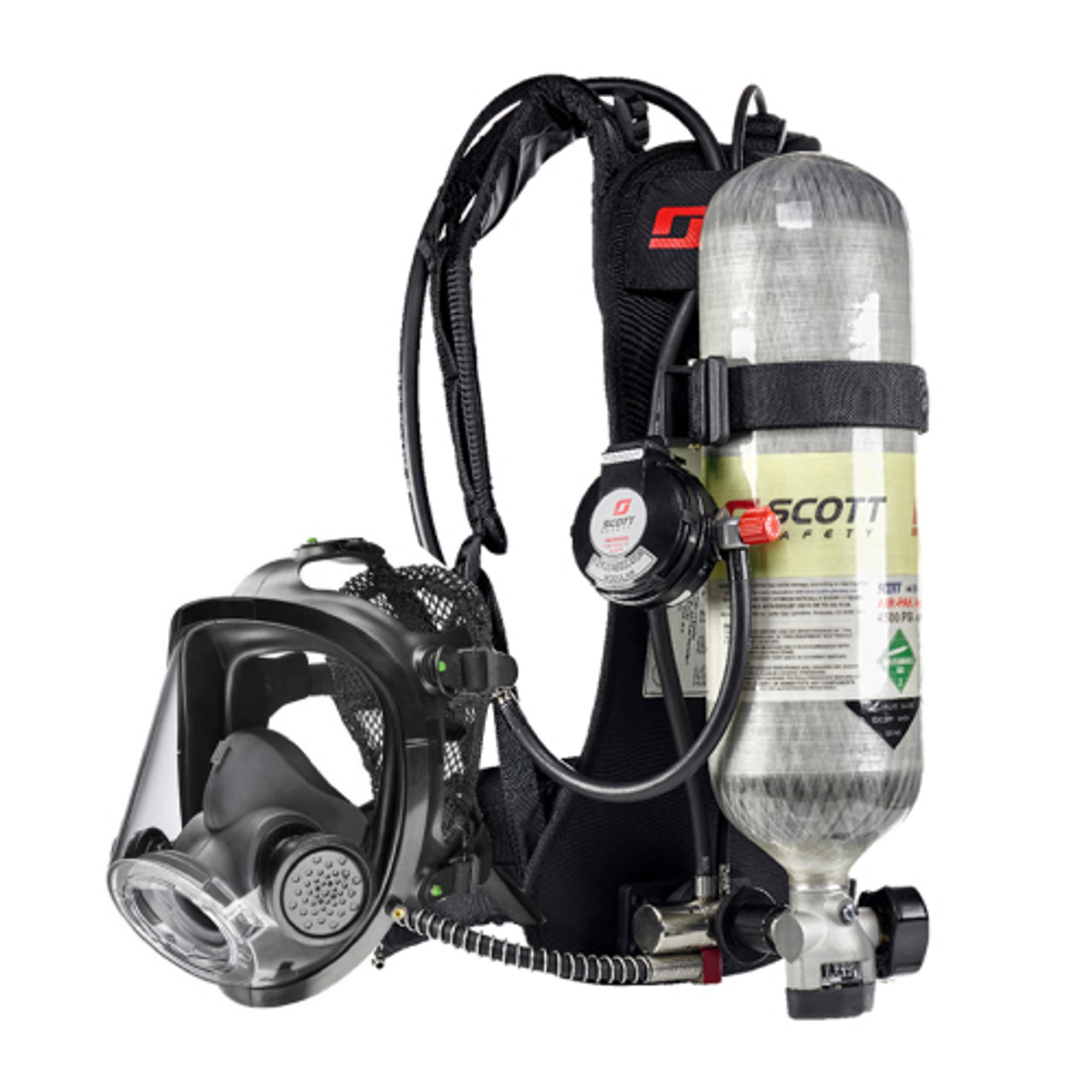 ACSi SCBA with Standard Harness, 2216 psig with 2216 psig Carbon 30-minute Cylinder, E-Z Flo Regulator, Standard Manifold, None Airline Option, AV-3000 SureSeal (M), Poly HH Facepiece, Gauge Console, None Case, Shipped 1 SCBA Per Box