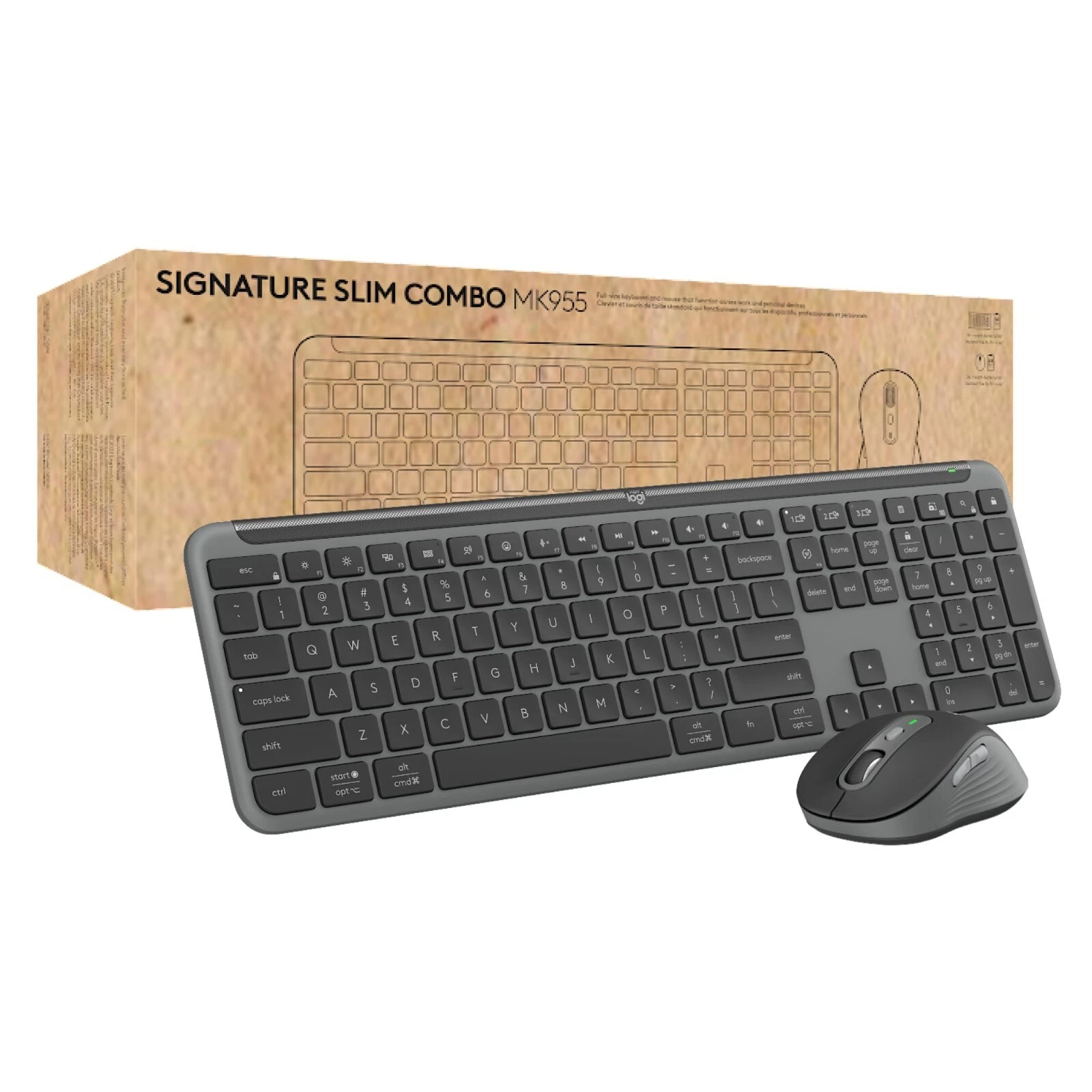 COMBO DE TECLADO Y MOUSE INALÁMBRICOS DELGADO LOGITECH MK950 SIGNATURE DISEÑO ELEGANTE | LOGITECH | MK950