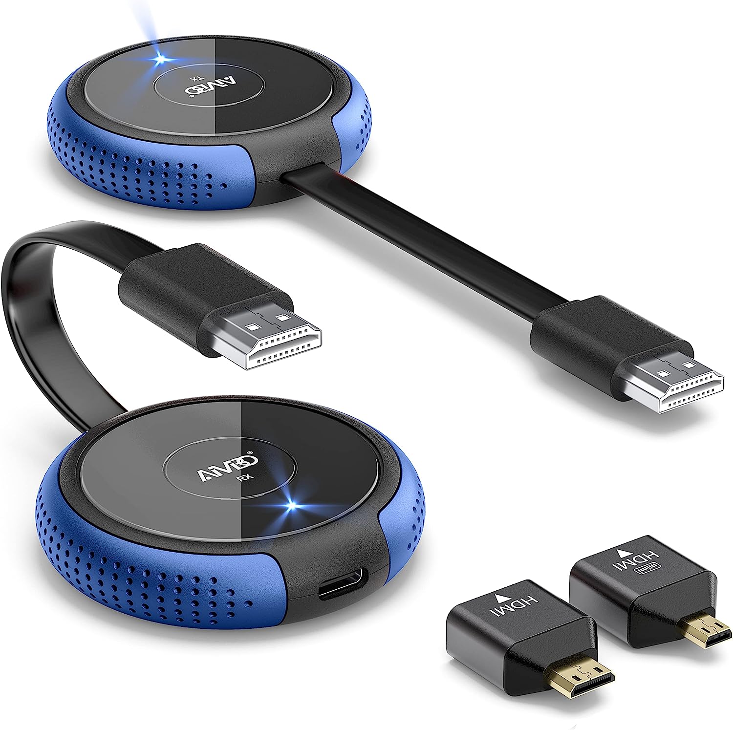 TIMBOOTECH Transmisor y Receptor HDMI Inalámbrico 4K, Casting 5G señal Estable Video/Audio inalámbrico HDMI Kit Extensor para PC, cámara, BLU-Ray, Netfix, PS5 a Monitor, proyector, HDTV 165 pies/50 m