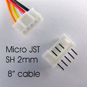 CONECTOR JST MINI MICRO Ph2mm 5pines C/CABLE 8 MACHO-HEMBRA