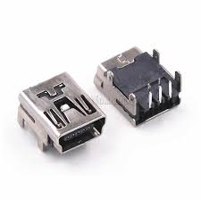 MINI USB TIPO B HEMBRA 5 PINES CONECTOR DIP JACK