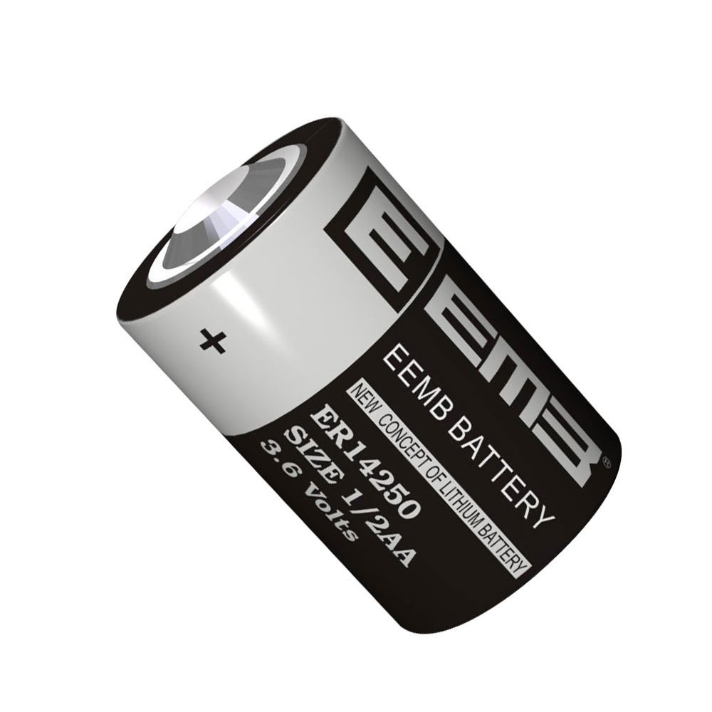 Batería de litio profesional- (certificación UL) - 1/2 AA 3.6 voltios- ER14250 (1200 mAh - No recargable - 1 pieza) - Sin fugas - EEMB