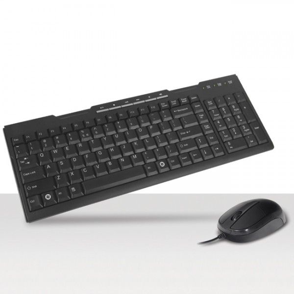 KIT K-MEX 2082 2 EN 1 TECLADO + MOUSE OPTICO USB NEGRO KM2082 + MOK333