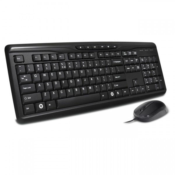 KIT K-MEX 6B82 2 EN 1 TECLADO + MOUSE OPTICO USB NEGRO KM6B82 + MOK333