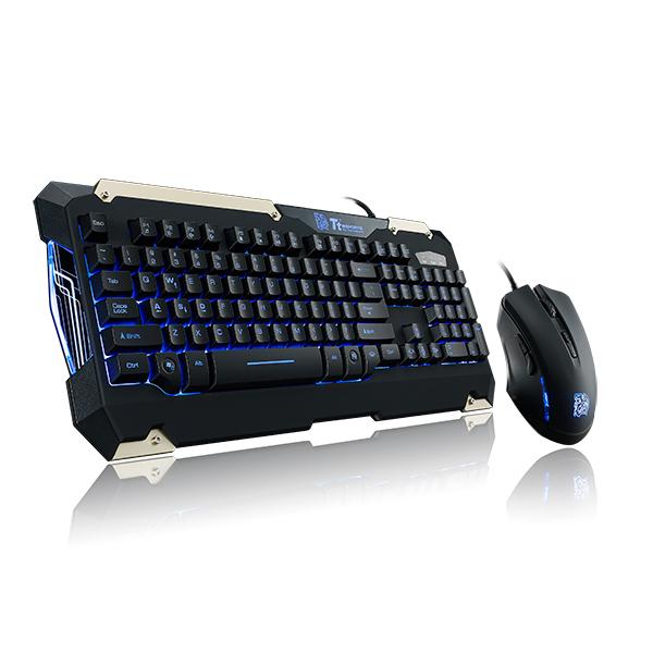 THE BD KB-CMC-PLBLSP-01 COMMANDER GAMING GEAR TTe USB FULL BLUE BACKLIGHT KB MUL KEYS 8 & MS 800-2400 DPI EspaÃ±ol