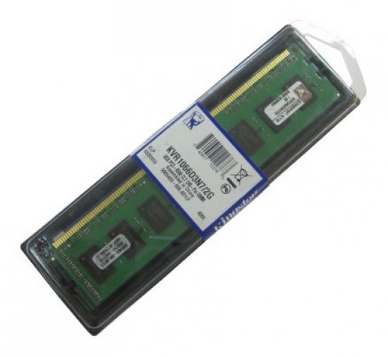 Kingston 2GB PC3-8500 DDR3-1066MHz non-ECC Unbuffered CL7 240-Pin DIMM Single Rank Memory Module Mfr P/N KVR1066D3S8N7/2G