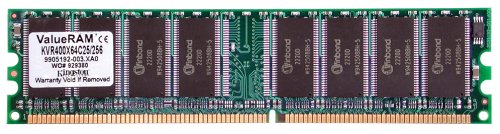 KINGSTON ValueRAM 512 MB 400MHz PC3200 DDR CL 2.5 DIMM MEMORIA DE ESCRITORIO KVR400X64C25/512