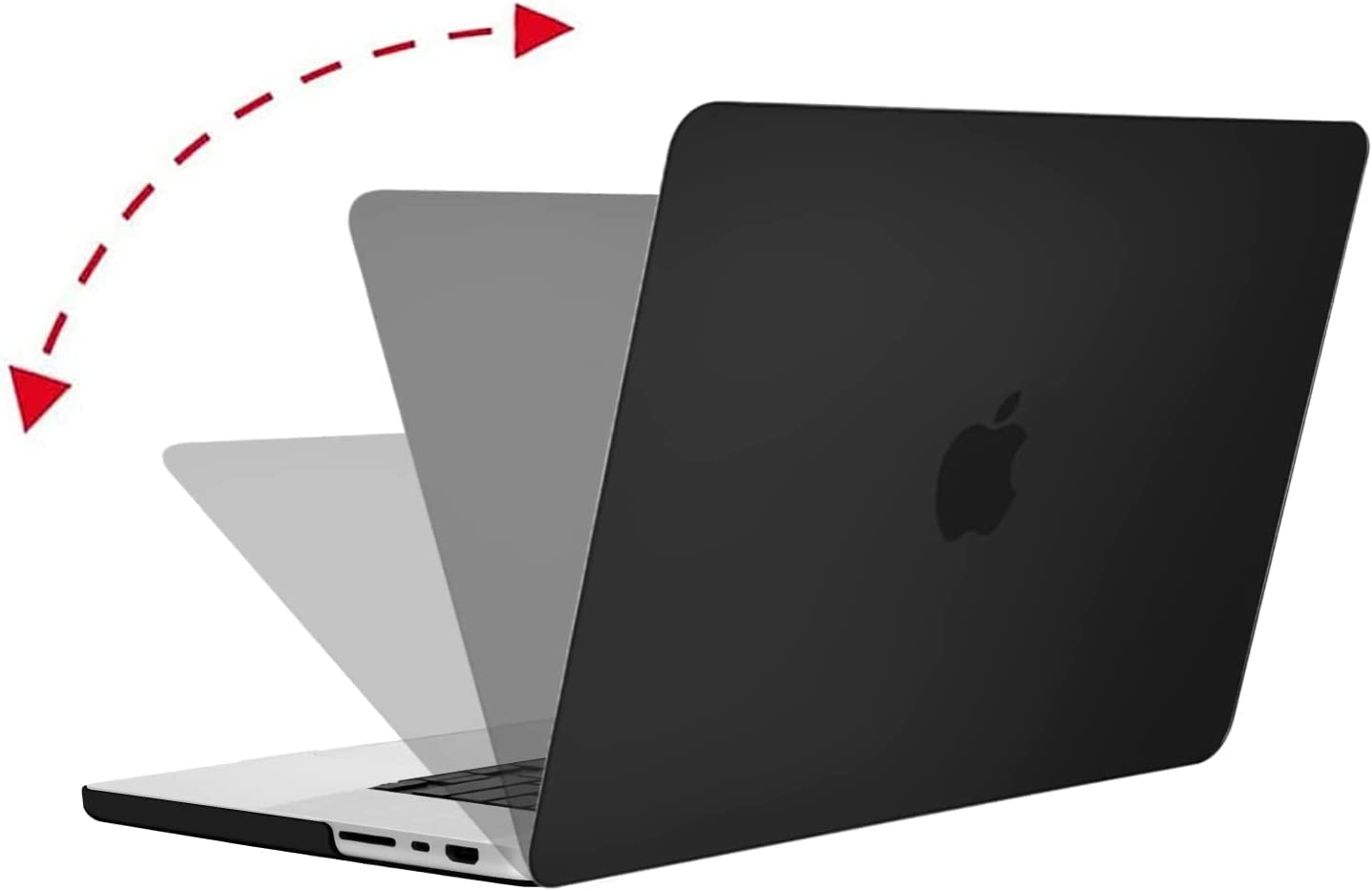 MOSISO carcasa rígida de plástico color negro profundo para MacBook Pro 2021 A2485 M1