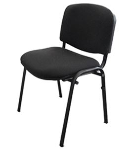 SILLA GENOVA, TAPIZADA COLOR NEGRO