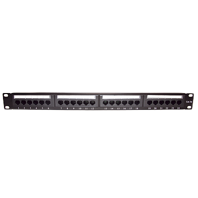 LINKEDPRO PANEL DE PARCHEO UTP CAT5E 19\", 24 PUERTOS, 1U CON ORGANIZADOR DE CABLE