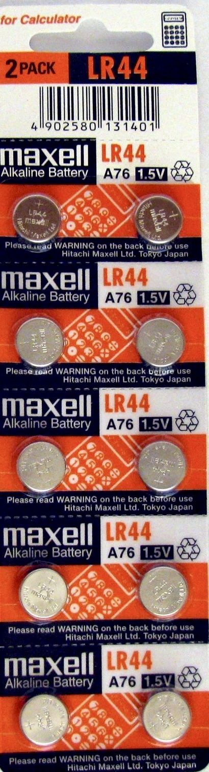 MAXELL LR44 (10 PIEZAS) A76 L1154 AG13 BATERIA ALCALINA 357