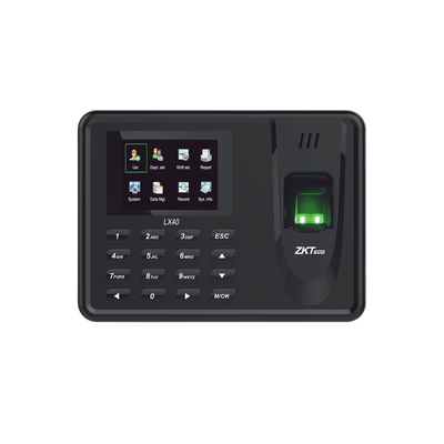 LX-40Z-Lector de Huella con Teclado para Control de Asistencia, 500 Huellas, Genera Reporte por USB en Excel, Descarga mediante memoria USB / Incluye Fuente