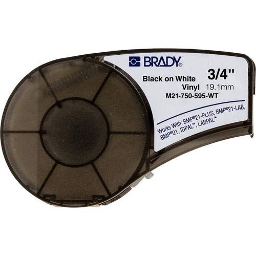 BRADY M21-750-595-WT Label Cartridge Black/White 3/4 pulgadas