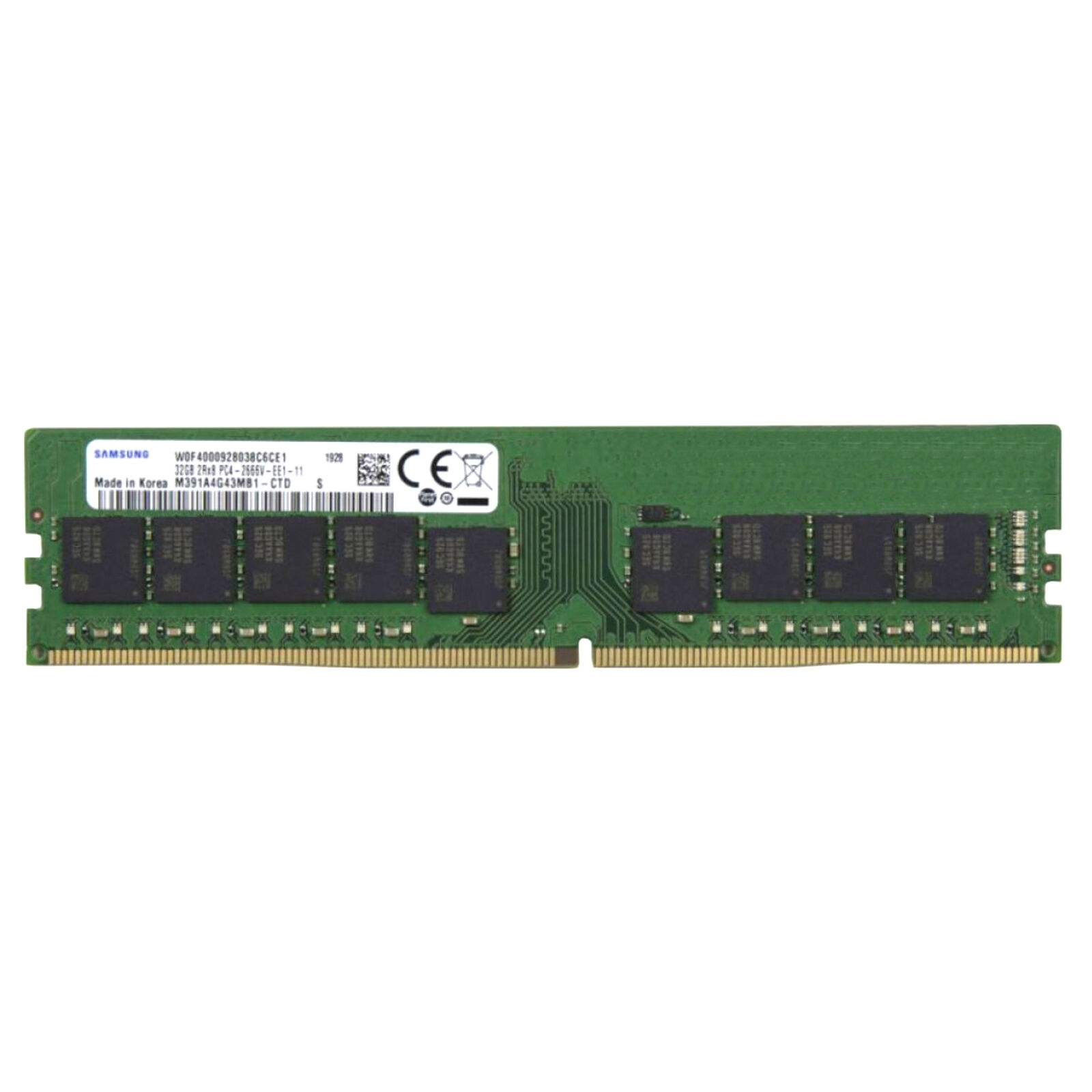 Samsung 32GB 2666MHz DDR4 ECC Unbuffered DIMM RAM PC4-21300 2Rx8