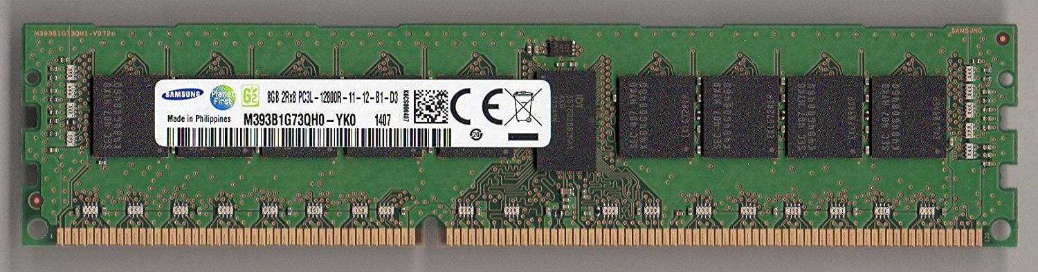 MEMORIA DE SERVIDOR SAMSUNG DDR3-1600 8GB ECC/REG SAMSUNG CHIP (M393B1G73QH0-YK0)