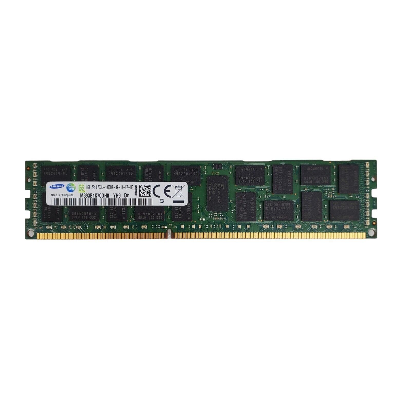 Samsung 32GB 4x8GB 2RX4 PC3L 10600R DDR3 ECC REG memoria de servidor M393B1K70DH0-YH9