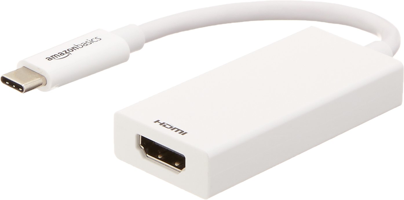 AmazonBasics USB 3.1 Type-C to HDMI Adapter Cable - White.