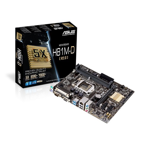 ASUS MB H81M-D R2.0  INTEL I7/I5/I3/PENTIUM/CELERON SOCKET 1150, CHIPSET H81, 2XDDR3 MAX 16B RAM, VGA/SERIAL/PARALELO  SUPPORT ASUS MB H81M-D R2.0 SUPPORT INTEL I7/I5/I3/PENTIUM/CELERON SOCKE