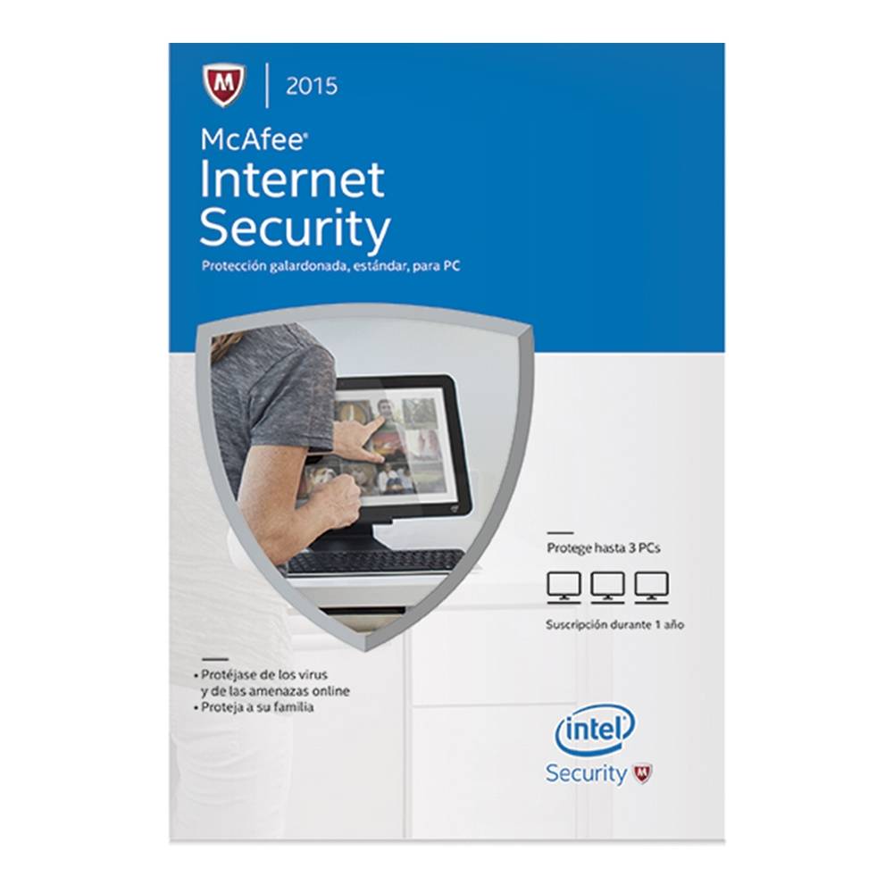 MCAFEE INTERNET SECURITY 3PC 2015 MX_SP