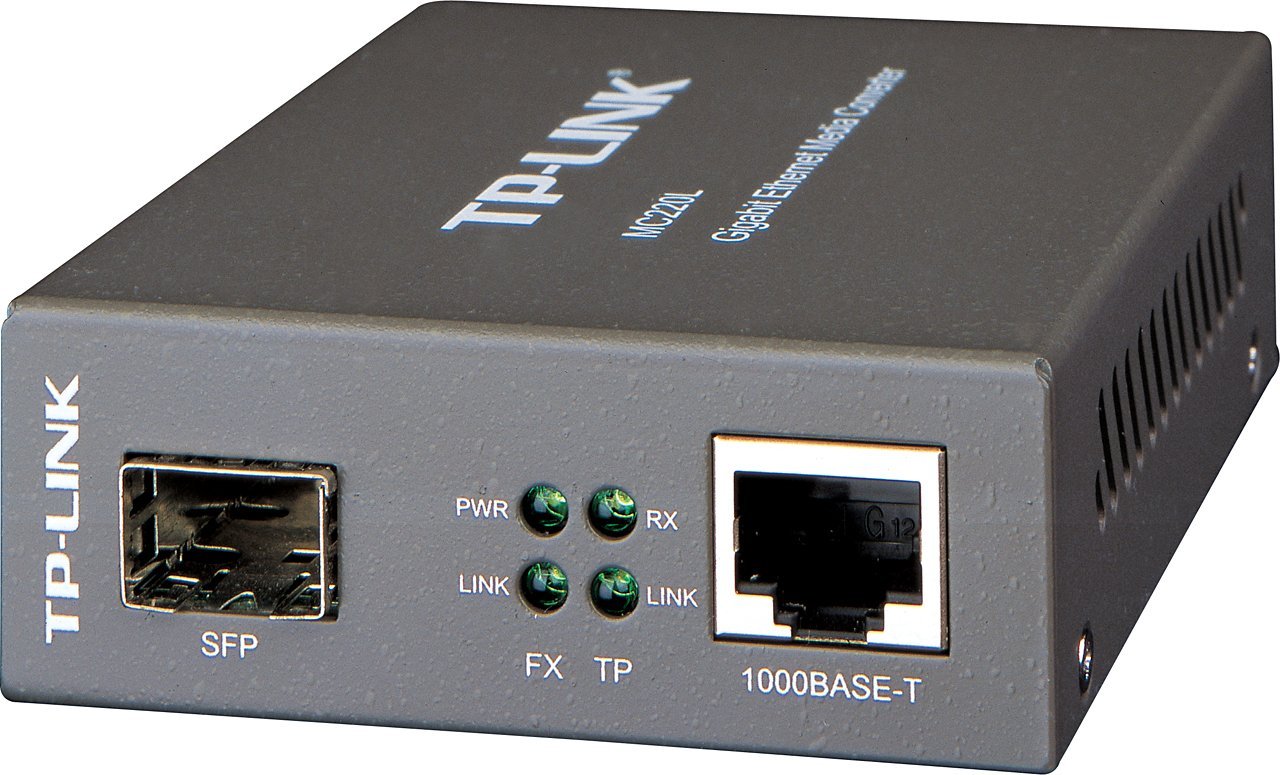 CONVERTIDOR DE MEDIOS TP-LINK GIGA ETHERNET, RJ45 1000MBPS A FIBRA MULTIMODO / MONOMODO 1000MBPS, CONECTOR LC, FULL-DUPLEX, HASTA 10KM, FUENTE DE PODER EXTERNA, MONTABLE EN CHASIS, SLOT SFP PARA MODULO MINIGBIC