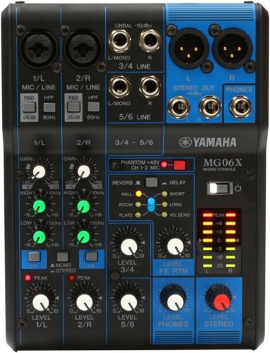 Yamaha MG06X (6-Ch Compact Mixer w/FX)