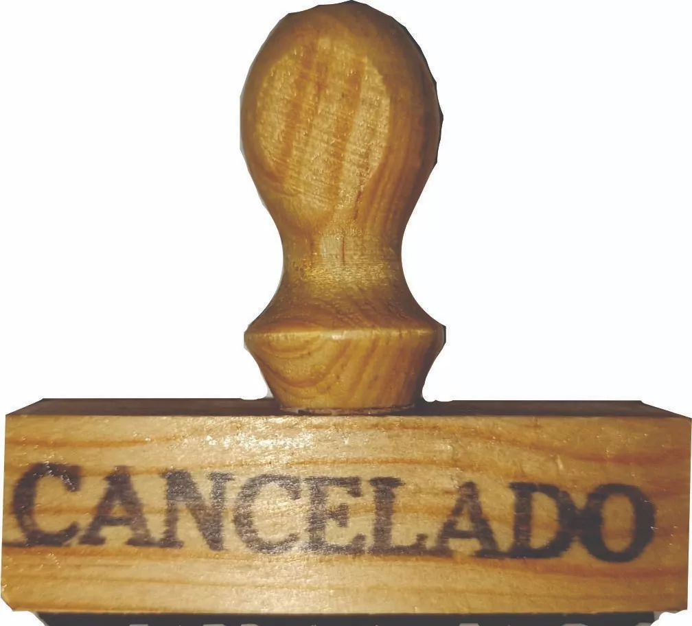 SELLO DE MADERA CANCELADO