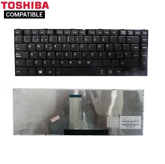 TOSHIBA TECLADO MP-11B26LA-9201W COMPATIBLE ESPAÑOL / NEGRO