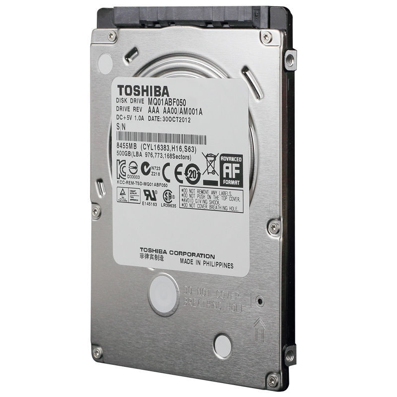 Disco duro portátil portátil Toshiba 2,5" 7 mm 500 GB MQ01ABF050 SATA 8 MB 2,5 pulgadas-