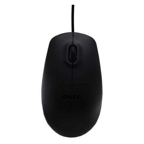 Genuine Dell 9RRC7 Black Optical USB Wired 3-Button Plug & Play Mouse With Scroll Wheel, MS111-P