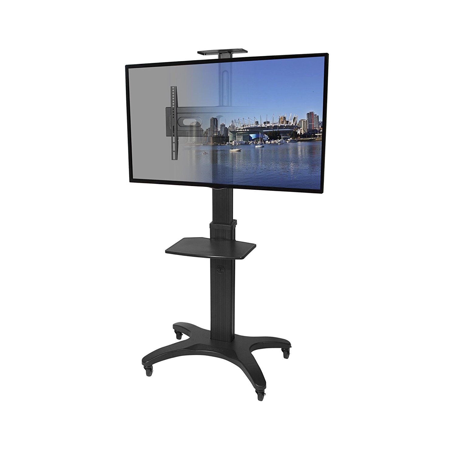 KANTO MTMA55PL MOBILE TV STAND FOR 32-35 INCH FLAT SCREEN DISPLAYS UNIVERSAL KEYBOARD TRAY AND TOP SHELF