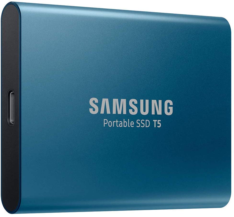 Disco duro externo, Samsung T5, Azul  250gb