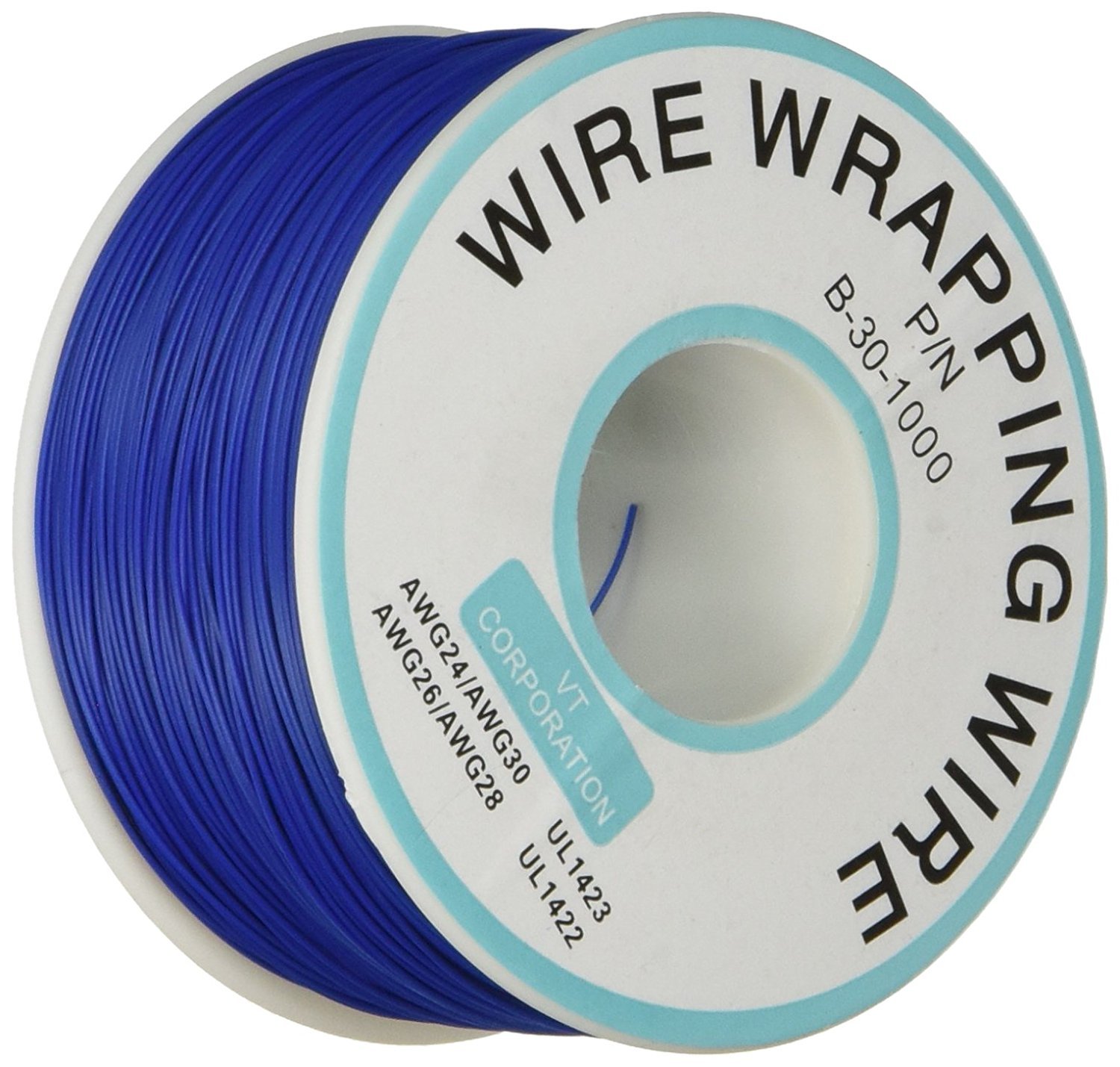 Alambre de cobre estañado envolviendo 30AWG Cable 305M color: azul.