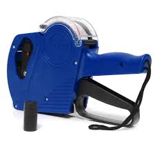 MX-5500 8 DÍGITOS PRECIO ETIQUETADORA ETIQUETA PISTOLA CON ETIQUETAS Y TINTA REFILL AMARILLO ROJO AZUL ETIQUETADORA DE PRECIOS PARA OFICINA, TIENDA, TIENDA DE COMESTIBLES, AZUL