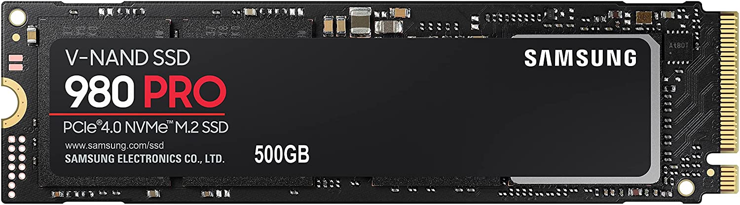 Samsung 980 PRO 500 GB PCIe 4.0 (desde 6.900 MB/s) NVMe M.2 (2280) Internes unidad de estado sólido (SSD) (MZ-V8P500BW)