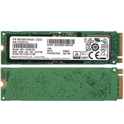 Samsung ópalo 512GB 2.0 Disco duro SSD PCIe nvme MZ-VLB5120 PM981 00UP49