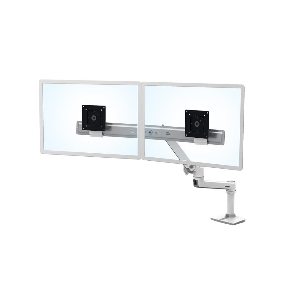 Ergotron 45 – 489 – 216 LX Desk Mount Dual Direct Brazo en color blanco para 2 – 11 libras monitores