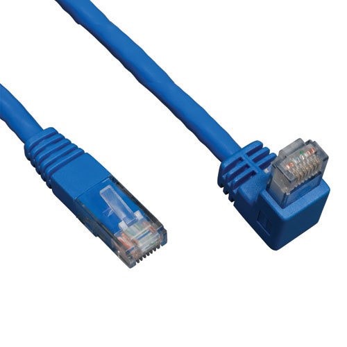 TRIPP LITE CABLE DE CONEXIÃ“N DE ÃNGULO GIGABIT CAT6 AZUL A RECTO, AZUL