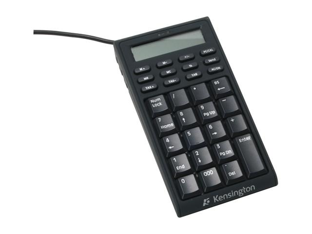 Kensington K72274US Black 19 Normal Keys USB Mini Notebook Keypad/Calculator with USB Hub