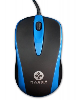 NACEB MS NA-099A MOUSE OPTICO NEGRO / AZUL 1.35 mts