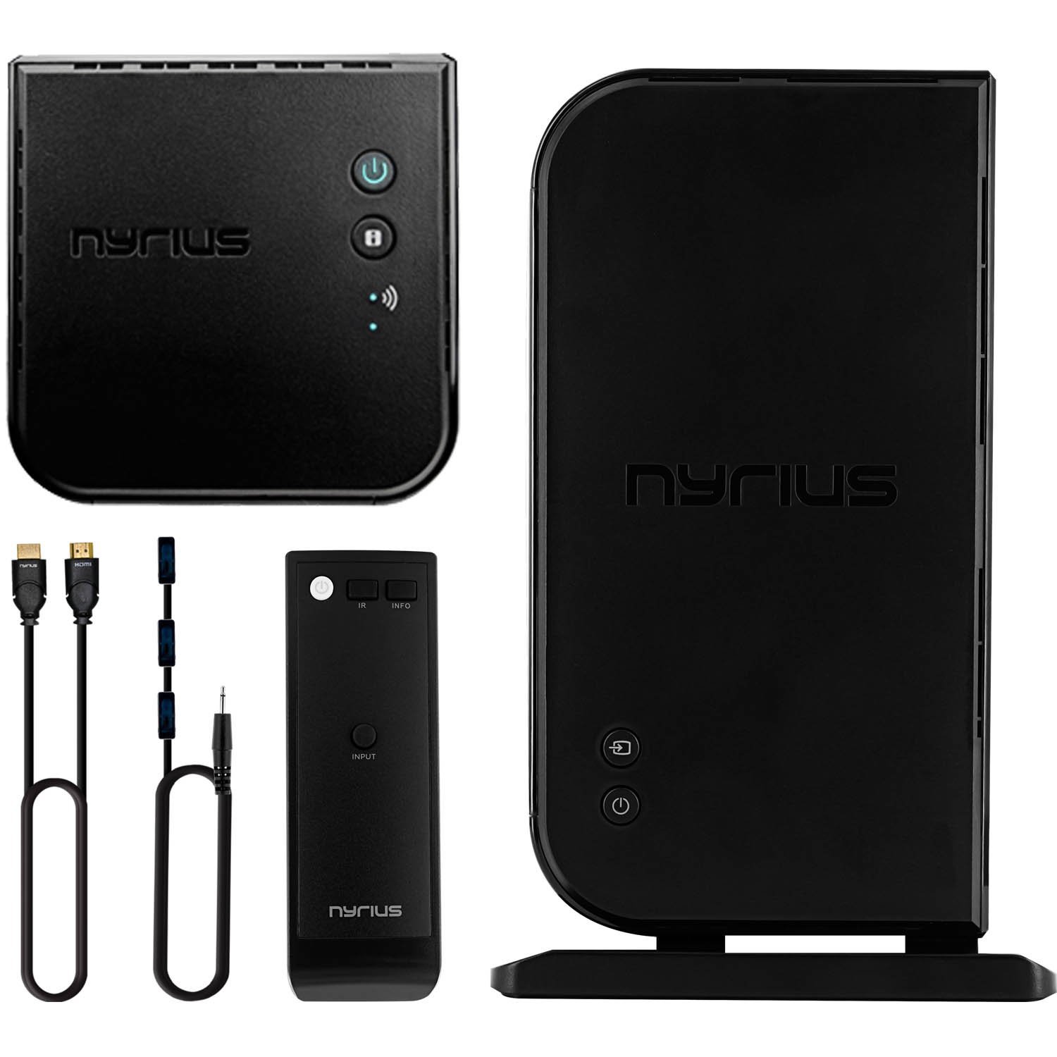 Nyrius ARIES Home+ Wireless HDMI 2x Input Transmitter & Receiver for Streaming HD 1080p 3D Video and Digital Audio from Cable box, Satellite, Bluray, DVD, PS4, PS3, Xbox One/360, Laptops, PC (NAVS502)
