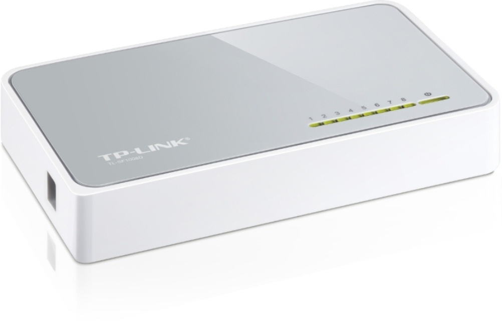MINI SWITCH DE ESCRITORIO CON 8 PUERTOS FAST ETHERNET  8 PUERTOS