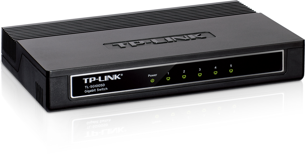 TP-LINK NP TL-SG1005D SWITCH GIGABIT 5 PUERTOS RJ45 10/100/1000 MBPS CAJA DE PLASTICO MONTAJE ESCRITORIO O EN PARED