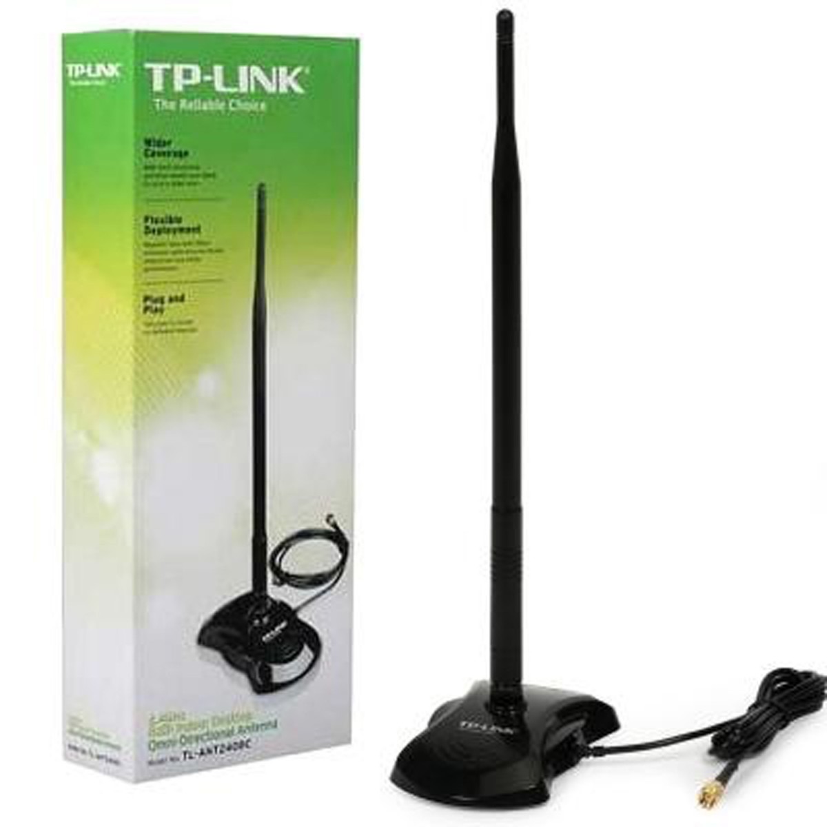 ANTENA TP-LINK TL-ANT2408CL PARA INTERIOR OMNIDIRECCIONAL 2.4 GHZ 8 DBI CONECTOR RP-SMA HEMBRA (SIN BASE)