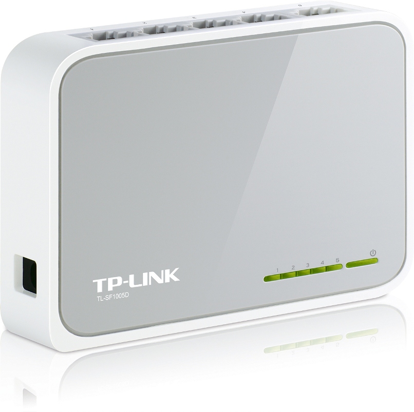 TP-LINK NP TL-SF1005D MINI SWITCH 5 PUERTOS 10/100MBPS CAJA PLASTICO MONTAJE ESCRITORIO O EN PARED