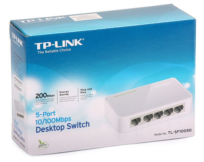 SWITCH TP-LINK 5PUERTOS  10/100 TL-SF1005D