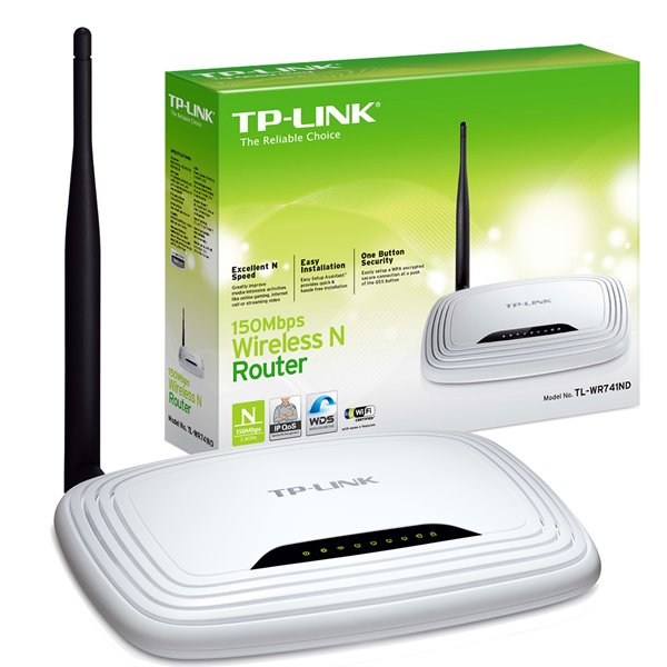 ROUTER INALAMBRICO TP-LINK N150 TL-WR741ND  1 ANTENA Y SWITCH 4PTOS
