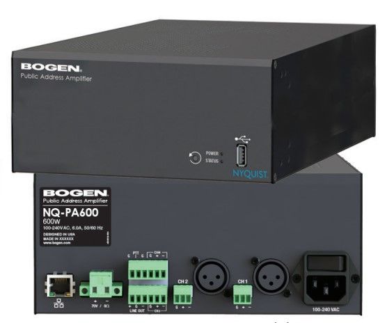 BOGEN NQ-PA600 1 Channel Public Address Mixer/Amplifier 4-Input 600W 2RU