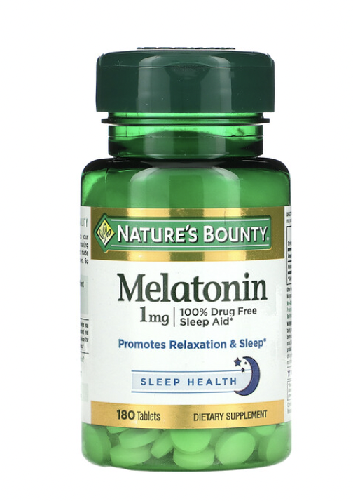 Natures Bounty, Melatonin, 1 mg, 180 Tablets