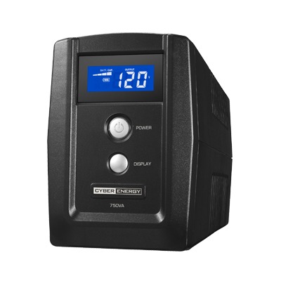UPS 750VA con regulador de voltaje (AVR), LCD, 6 contactos, TEL/RED USB, No-Break, 2 años