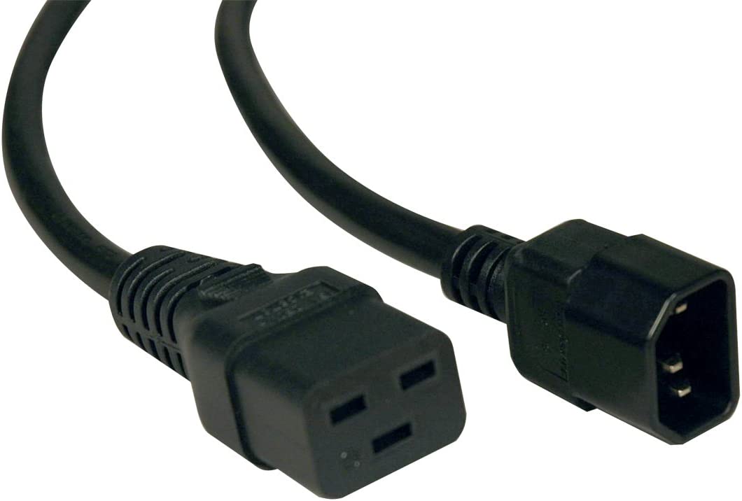 Tripp Lite Cable de Alimentación para Uso Pesado, 15A, 14AWG (IEC-320-C19 a IEC-320-C14) 6 pies (P047-006), Negro